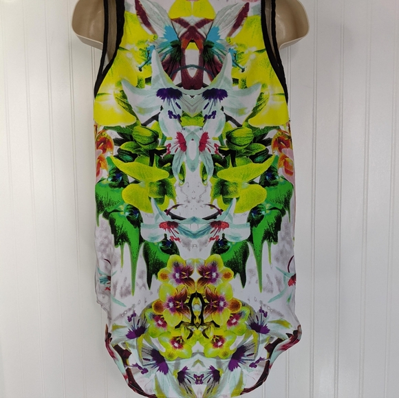 PRABAL GURUNG for Target Tropical Print Sleeveless Blouse Sz M - Picture 12 of 15